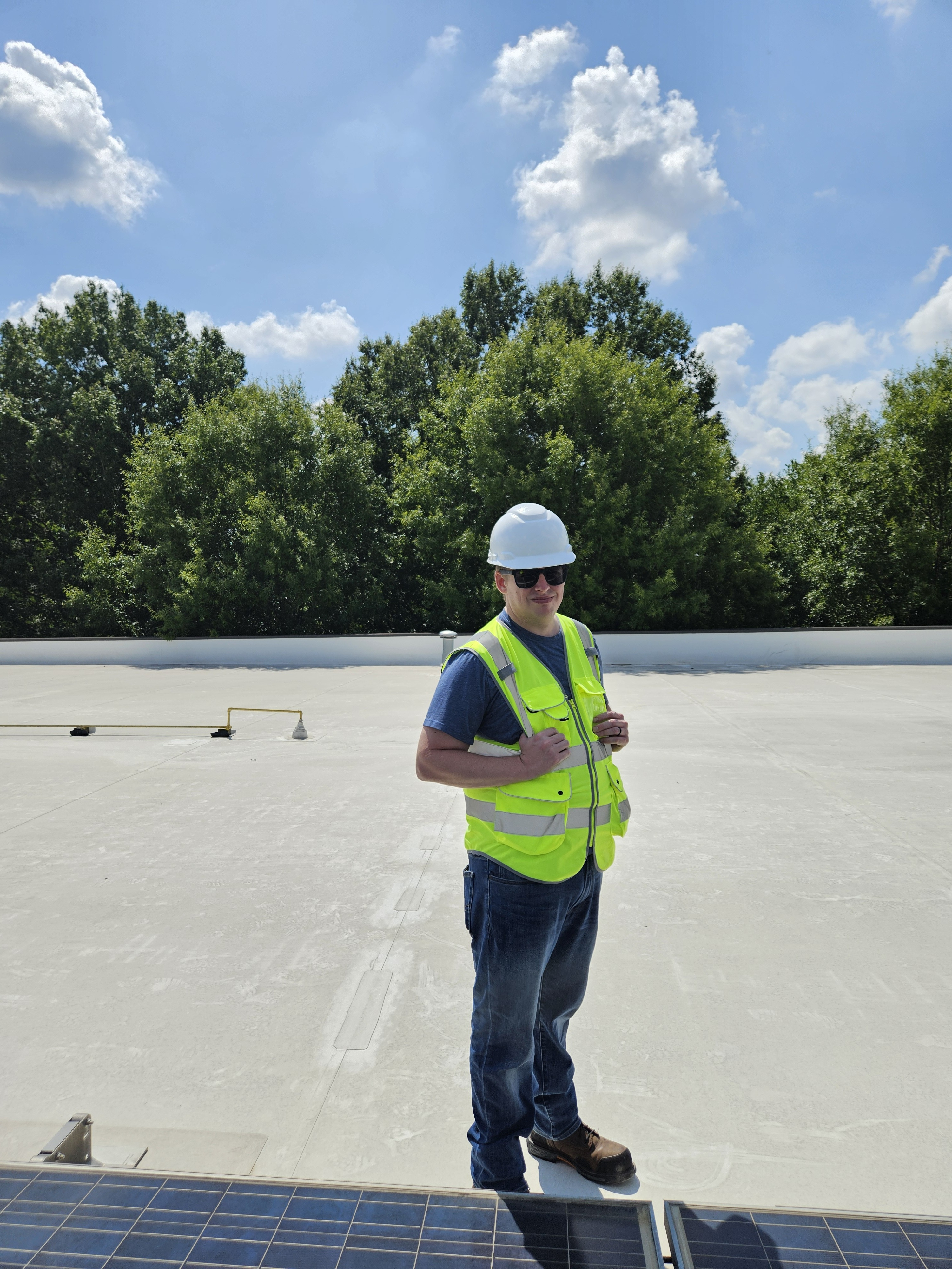 Worker at Solar Farm